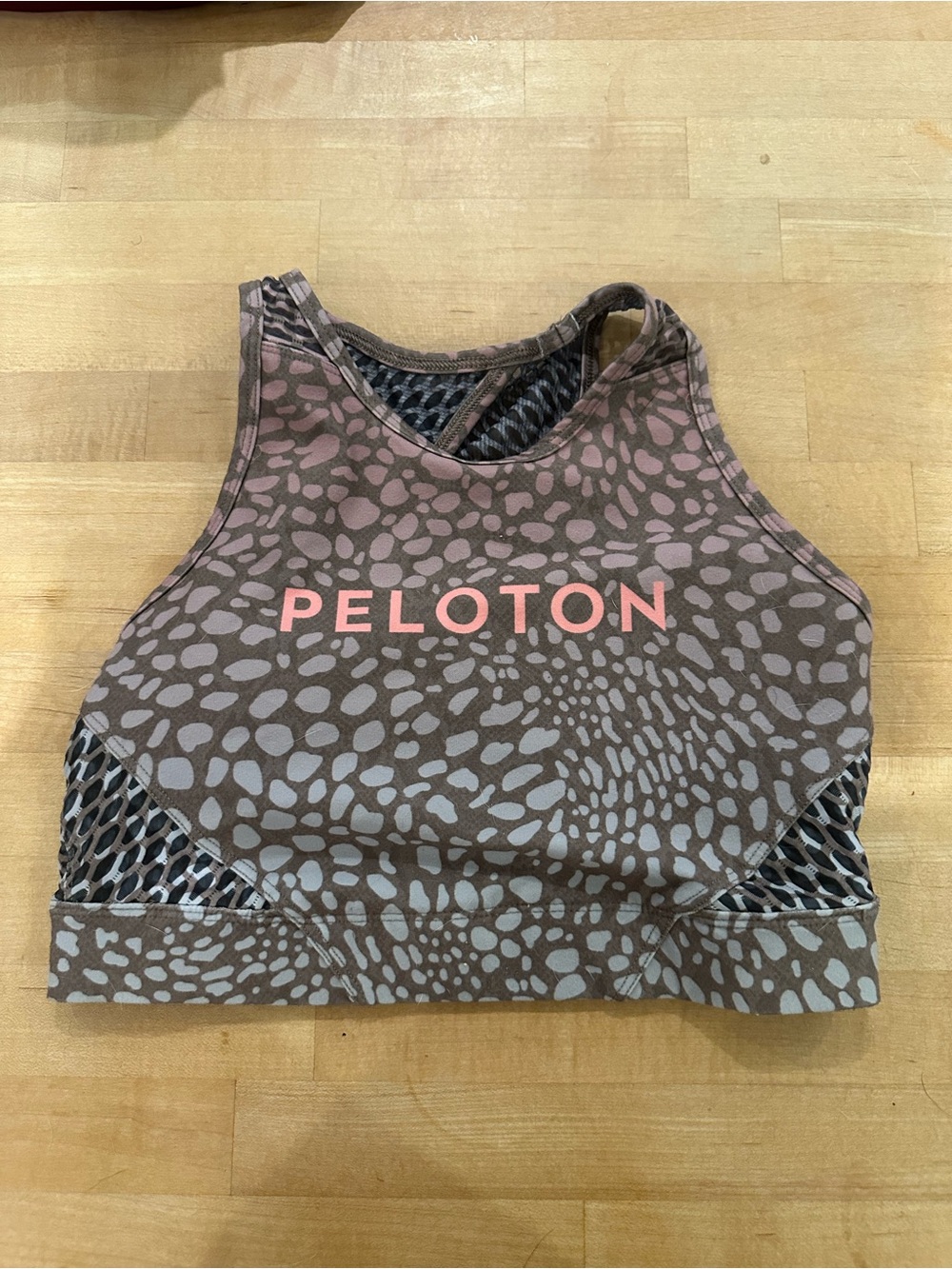 Peloton Pebble Patterned High-Neck Sports Bra